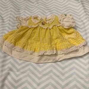 CPK Yellow and White Gingham Country Dress - htf